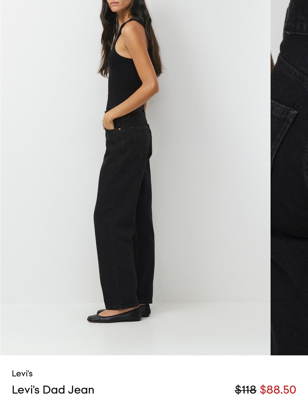 Levi's Black Dad Jeans - Picture 3 of 9